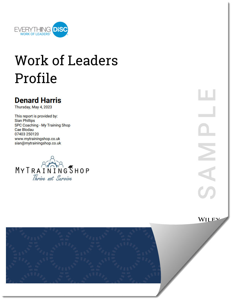 DiSC  profiling sample report for leaders in the workplace 