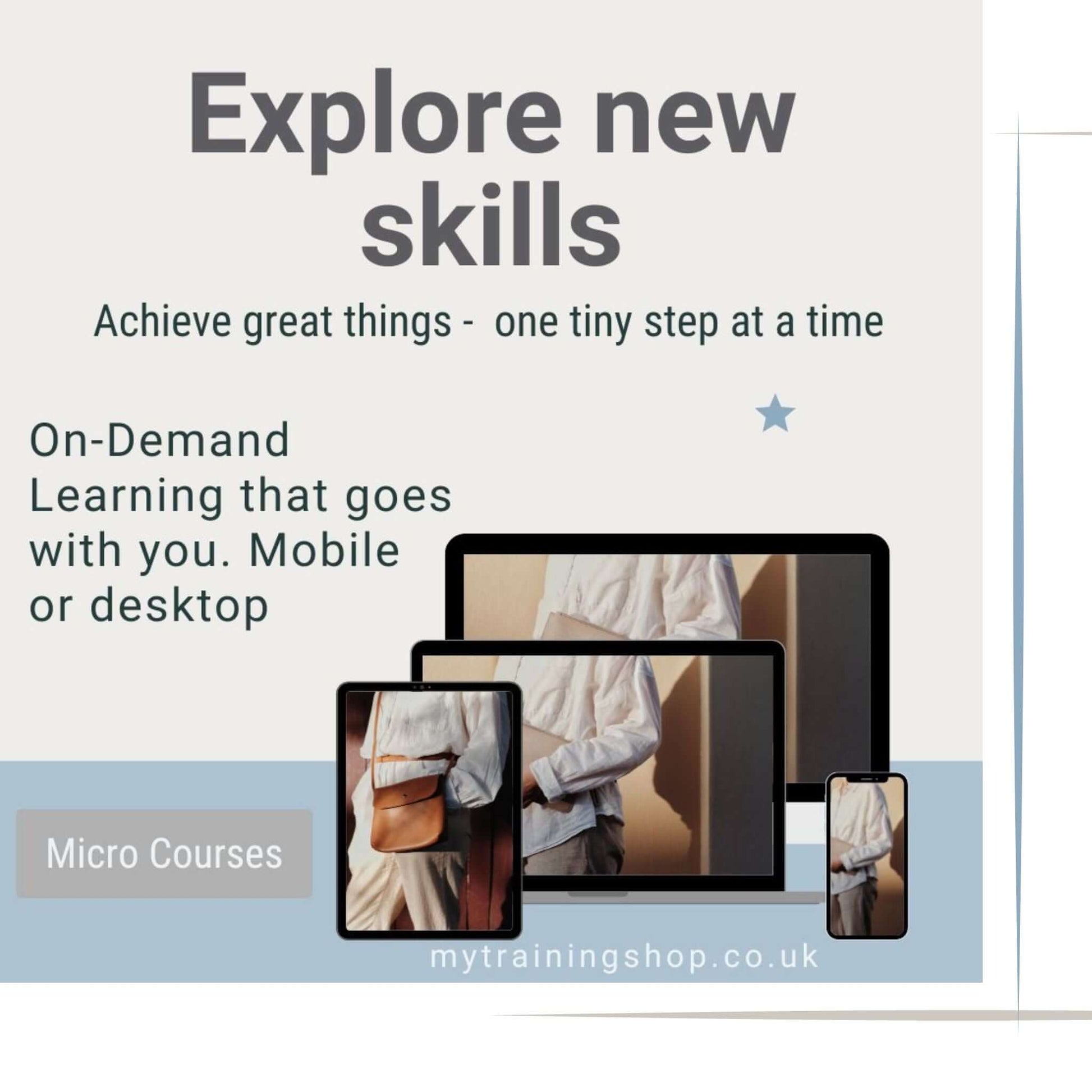 Mini courses are easily consumed and retained. designed for busy learners 